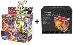 MINT Pokemon SV3 Obsidian Flames Box PLUS Acrylic Ultra Pro Cache Box 2.0 Protector